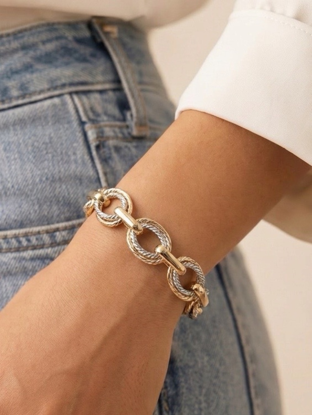 14k Toggle  Link Bracelet (8011)